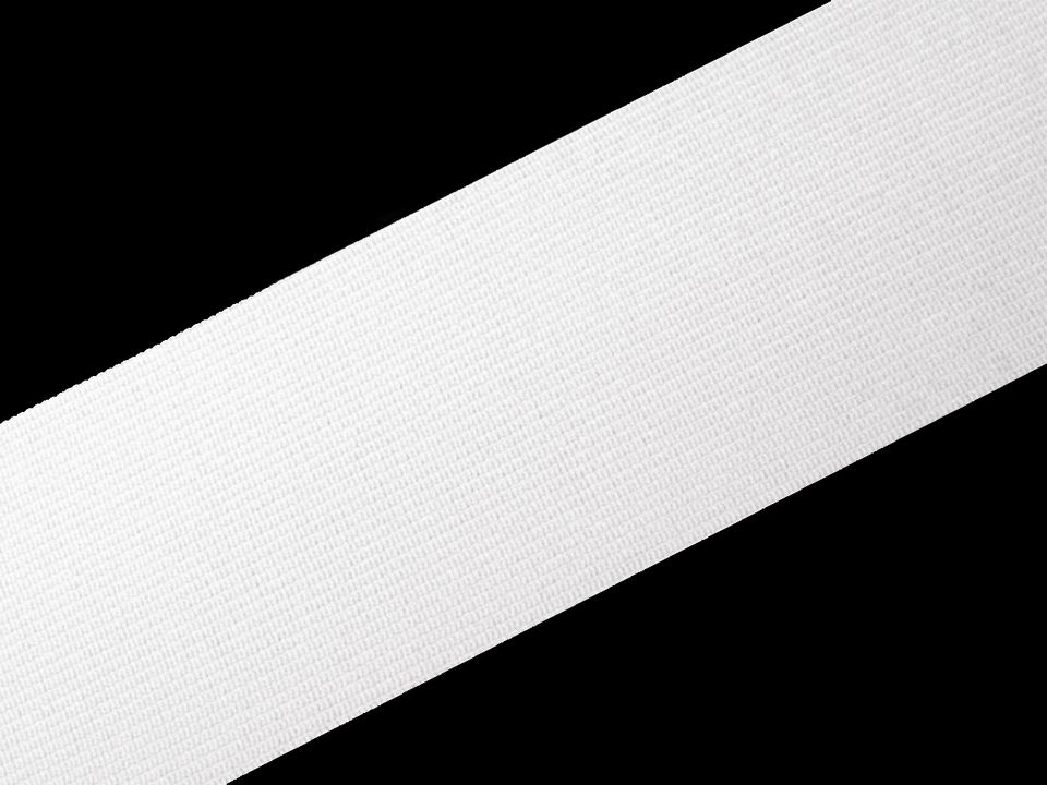 Pruženka hladká šíře 50 mm tkaná bílá