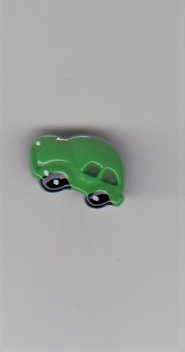 Knoflík dětský zelené auto