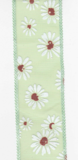 Monofilová stuha šíře 35 mm květiny 