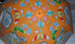 Dětský deštník oranžový-holový,vystřelovací