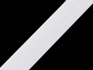 Pruženka hladká šíře 20 mm tkaná bílá